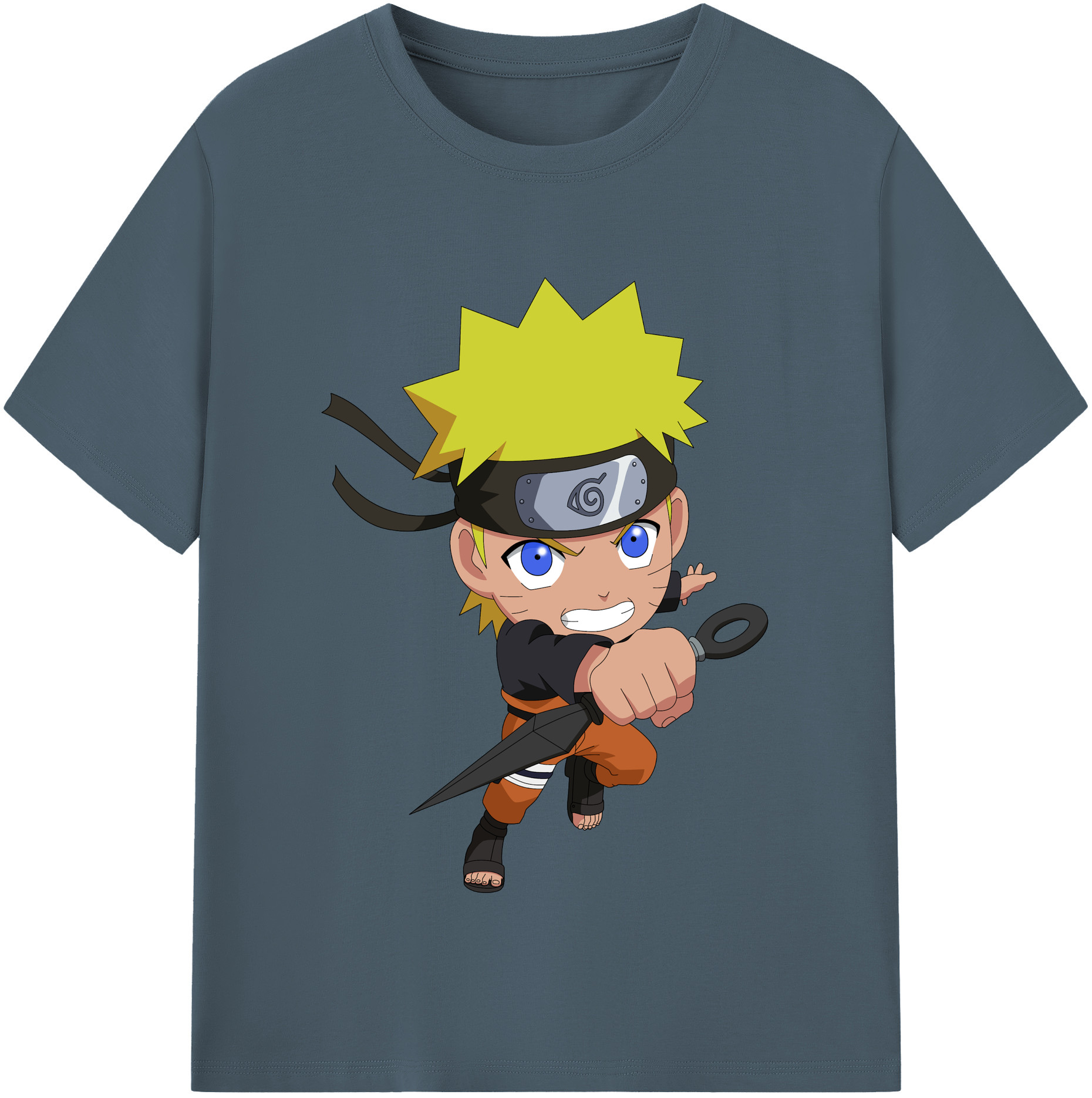 （画像用） NARUTO -ナルト- うずまき ナルト Uzumaki Naruto 綿100％半袖Tシャツ（フロントプリント）